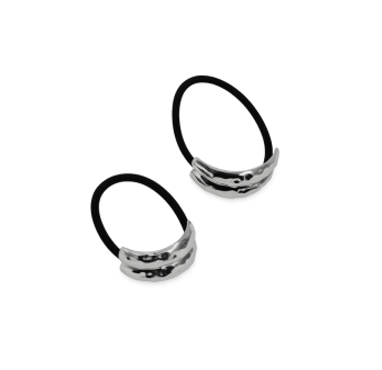 Duo Textures Argentées - élastique bijoux