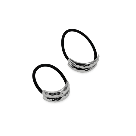 Duo Textures Argentées - élastique bijoux