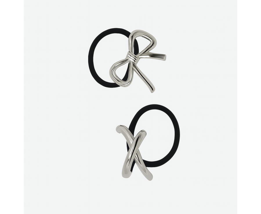 Duo Sculpté – Élastiques Bijoux Argent matiné | AU2Bijoux Duo Sculpté – Élastiques Bijoux Argent matiné | AU2Bijoux