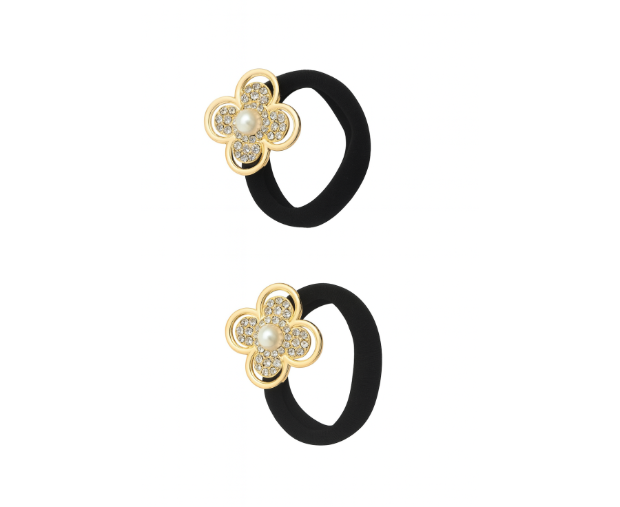 Pétales Précieux – Élastiques cheveux bijoux dorés nacrés Pétales Précieux – Élastiques cheveux bijoux dorés nacrés