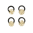 Fleurs de Minuit – Lot de 2 élastiques cheveux bijoux dorés perles et strass Fleurs de Minuit – Lot de 2 élastiques cheveux bijoux dorés perles et strass