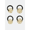 Fleurs de Minuit – Lot de 2 élastiques cheveux bijoux dorés perles et strass Fleurs de Minuit – Lot de 2 élastiques cheveux bijoux dorés perles et strass