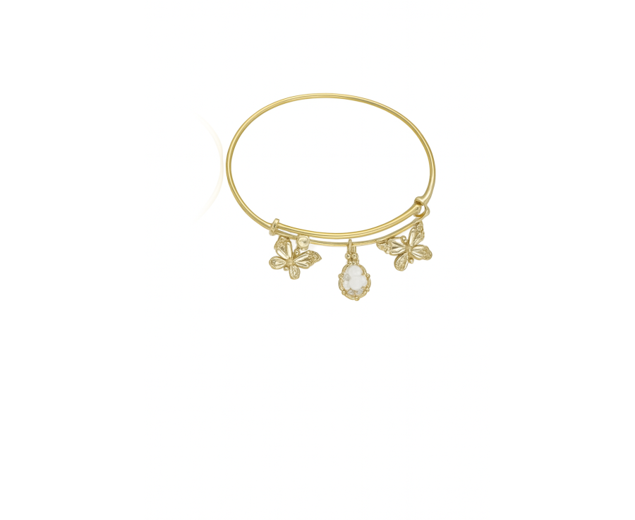 Charms Papillons & Nacre blanche