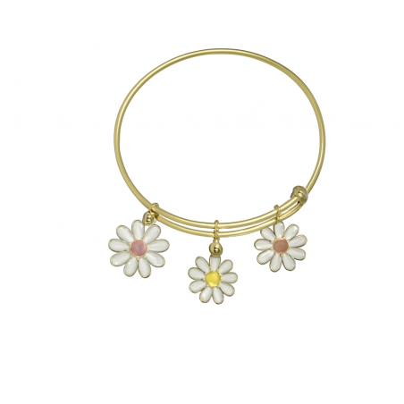 Trio de Marguerites - Bracelet Jonc