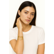 Charms Cœurs & Goutte Rose - Bracelet Jonc 24 K 