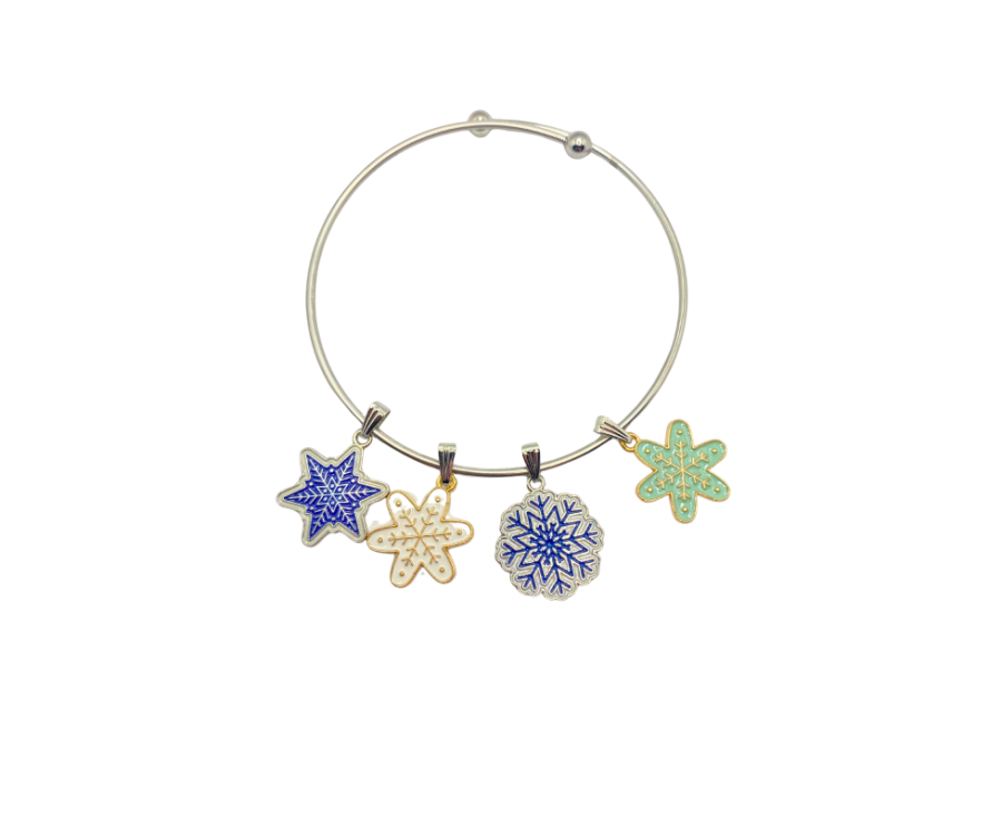 Bracelet Éclats d’Hiver – Bijou de Noël en acier  Bracelet Éclats d’Hiver – Bijou de Noël en acier