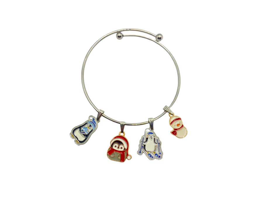 Bracelet Charms Enchantés – Bijou de Noël en acier Bracelet Charms Enchantés – Bijou de Noël en acier