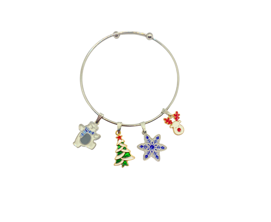 Souffle de Flocon – Bracelet de Noël en acier  Souffle de Flocon – Bracelet de Noël en acier