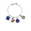 Féerie Argentée – Bracelet de Noël en acier  Féerie Argentée – Bracelet de Noël en acier