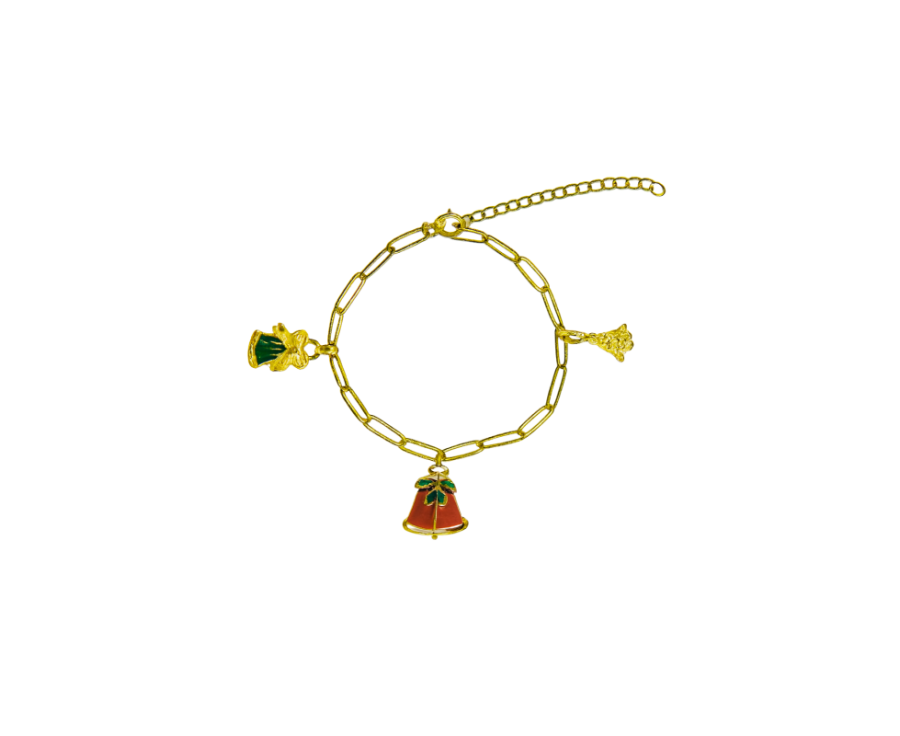Neige en Charms – Bracelet de Noël en acier  Neige en Charms – Bracelet de Noël en acier