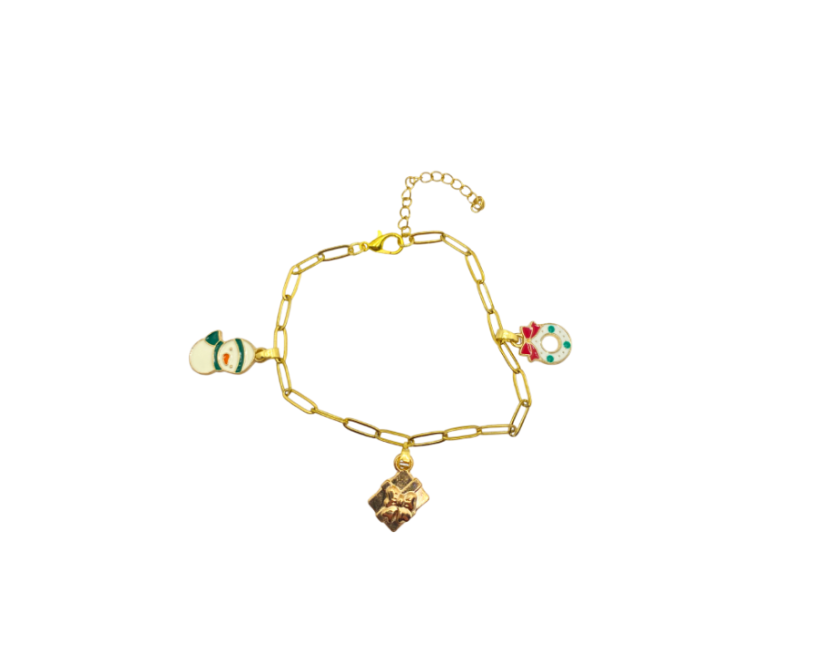 Charms de Joie – Bracelet de Noël en acier  Charms de Joie – Bracelet de Noël en acier