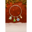 Souffle de Flocon – Bracelet de Noël en acier  Souffle de Flocon – Bracelet de Noël en acier