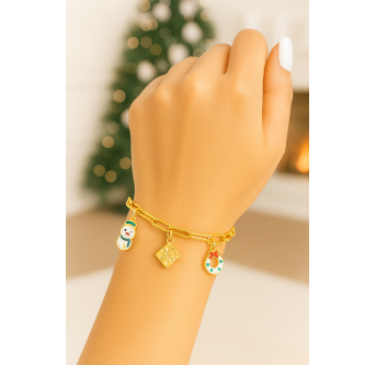 Charms de Joie – Bracelet de Noël en acier