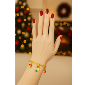 Chaleur de Fêtes – Bracelet de Noël en acier