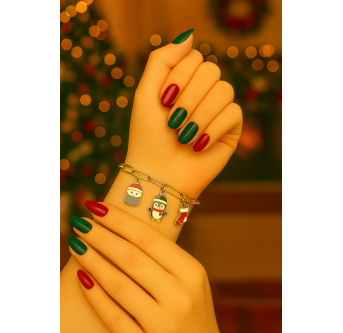 Maillons Enchantés – Bracelet capsule Noël en acier