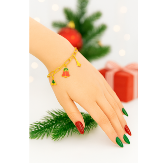 Neige en Charms – Bracelet de Noël en acier