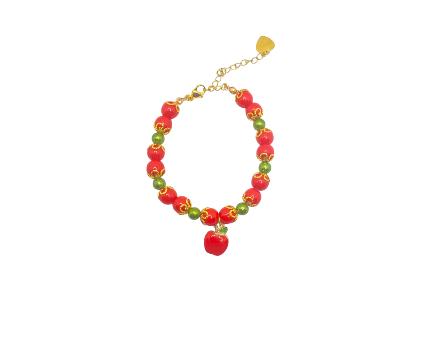 Rêve Sucré – Bracelet de Noël en acier avec charms festifs  Rêve Sucré – Bracelet de Noël en acier avec charms festifs