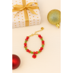 Rêve Sucré – Bracelet de Noël en acier avec charms festifs  Rêve Sucré – Bracelet de Noël en acier avec charms festifs