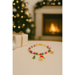 Neige Épicée – Bracelet de Noël en perles avec charms  Neige Épicée – Bracelet de Noël en perles avec charms