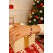 Neige Épicée – Bracelet de Noël en perles avec charms  Neige Épicée – Bracelet de Noël en perles avec charms