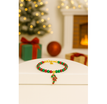Magie de Flocon – Bracelet de Noël en perles avec charms