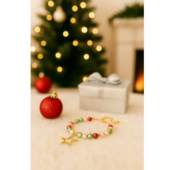 Noël Gourmand – Bracelet en perles avec charms