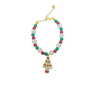 Talisman d’Hiver – Bracelet de Noël en perles avec charms flocon, étoile, sapin 