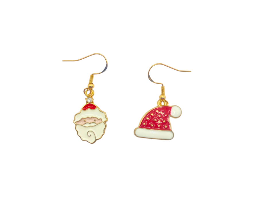 Boucles d’oreilles Noël – Bonnet Magique doré AU2Bijoux 