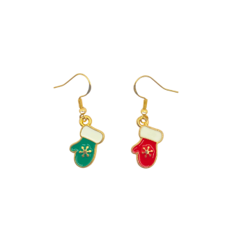 Les mains de l'Hiver- Boucles d'oreilles Noël