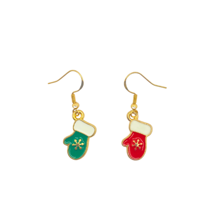 Les mains de l'Hiver- Boucles d'oreilles Noël