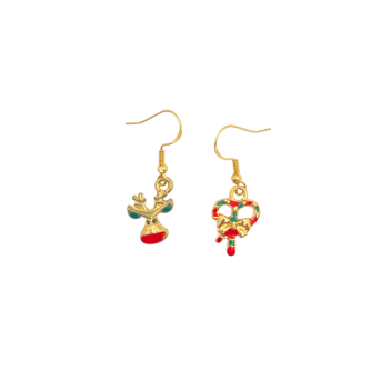 Un Renne , un Bonbon - Boucles d'oreilles Noël