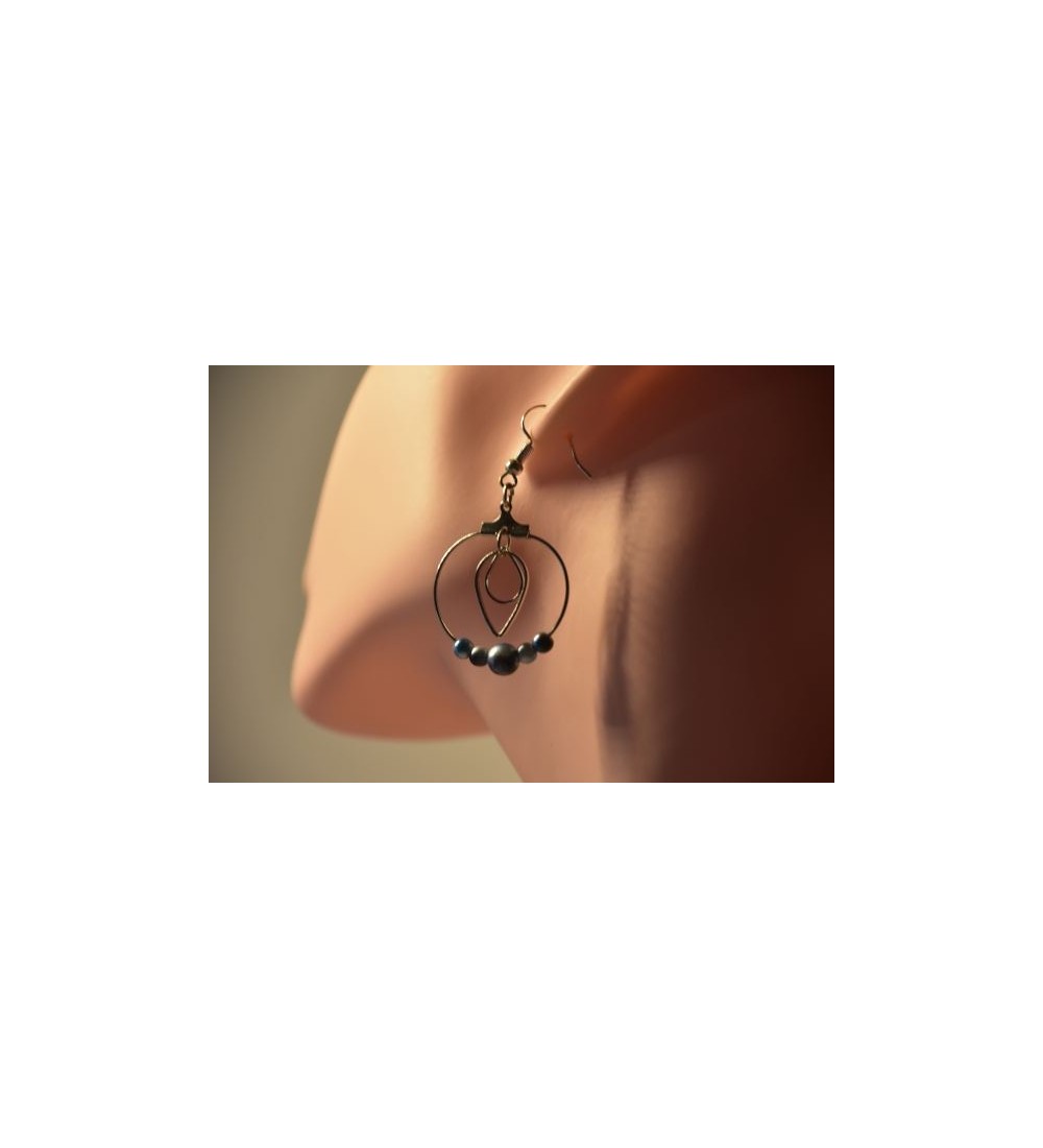 Boucles d'oreilles créole mystère des profondeurs
