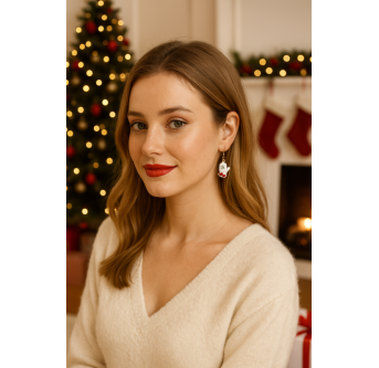 Boucles d’oreilles Complice de l'hiver – Noël doré AU2Bijoux