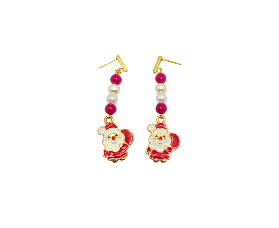 Boucles d’oreilles dorées Noël Merveilleux – charms artisanaux festifs Boucles d’oreilles dorées Noël Merveilleux – charms artisanaux festifs