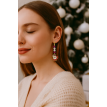 Boucles d’oreilles dorées Noël Merveilleux – charms artisanaux festifs Boucles d’oreilles dorées Noël Merveilleux – charms artisanaux festifs