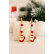 Boucles d’oreilles dorées Noël Merveilleux – charms artisanaux festifs Boucles d’oreilles dorées Noël Merveilleux – charms artisanaux festifs