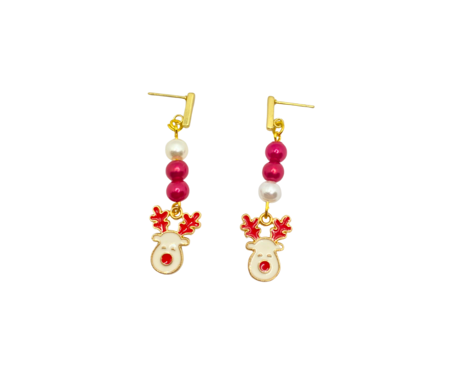 Boucles d’oreilles dorées Veillée d'Hiver – charms artisanaux Boucles d’oreilles dorées Veillée d'Hiver – charms artisanaux