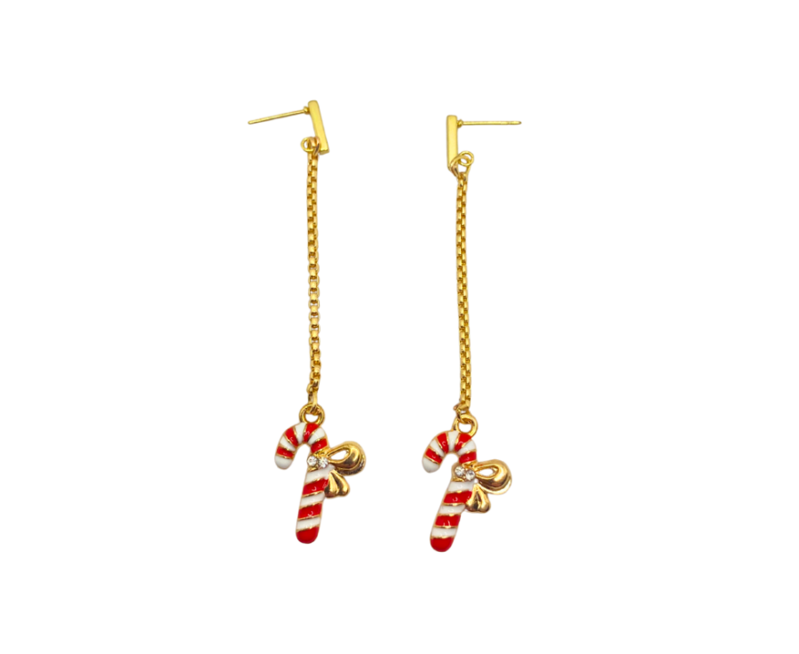 Boucles d’oreilles dorées Brise Cristalline – charms artisanaux Boucles d’oreilles dorées Brise Cristalline – charms artisanaux