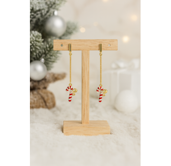 Boucles d’oreilles dorées Brise Cristalline – charms artisanaux