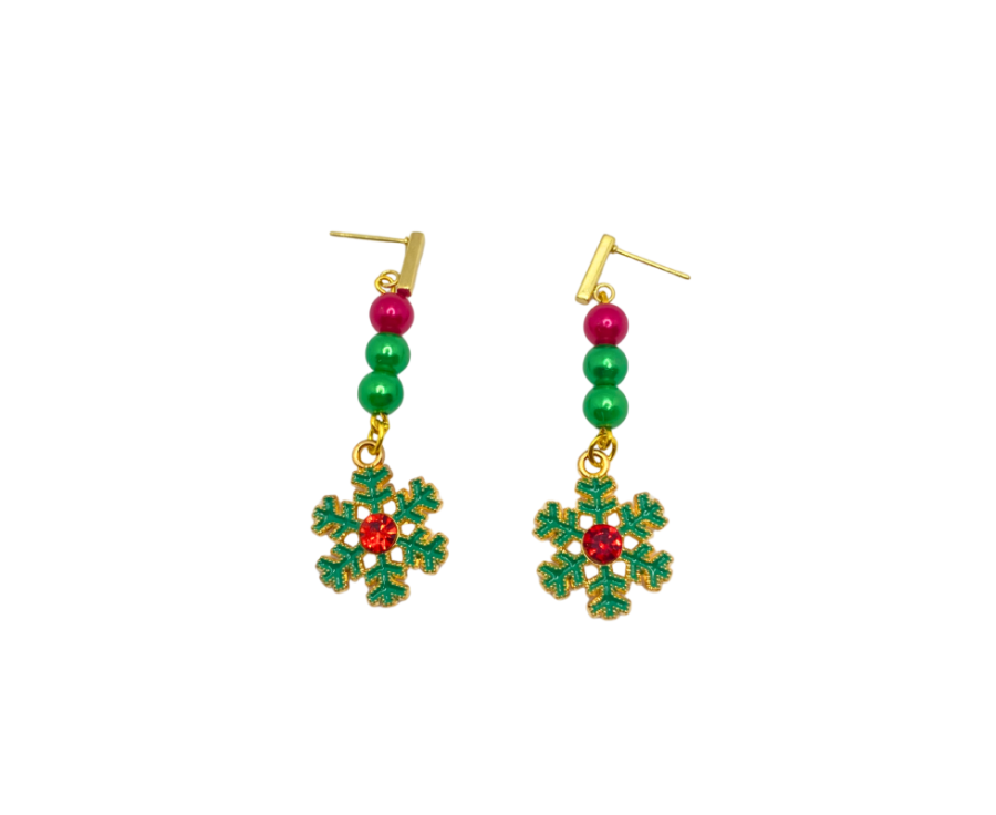 Boucles d’oreilles dorées Eveil Polaire – charms artisanaux Boucles d’oreilles dorées Eveil Polaire – charms artisanaux