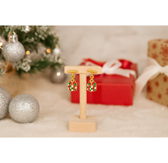 Boucles d’oreilles dorées Songe Polaire – charms artisanaux