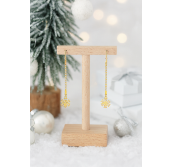 Boucles d’oreilles dorées Lumière Silencieuse – charms artisanaux