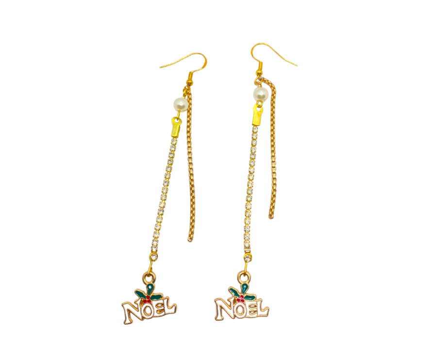 Boucles d’oreilles dorées Couronne Royale – charms artisanaux Boucles d’oreilles dorées Couronne Royale – charms artisanaux