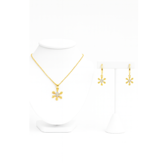 Flocon Précieux - Parure ou à l'unité Boucles d'oreilles / Collier