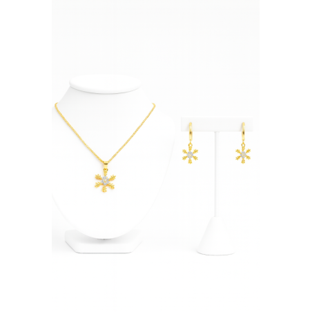 Flocon Précieux - Parure ou à l'unité Boucles d'oreilles / Collier