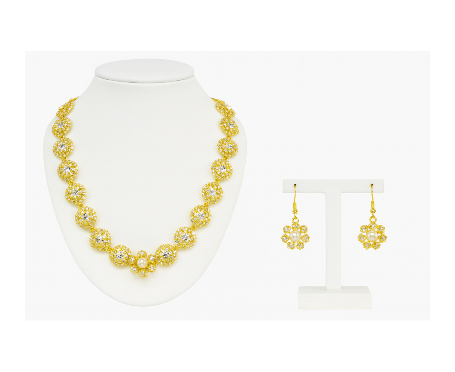 Parure Flocon Elégant – Bijou Noël |Collier & Boucles Acier Parure Flocon Elégant – Bijou Noël |Collier & Boucles Acier