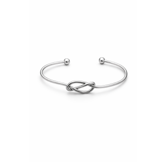 Bracelet Lien en argent 925 - Bracelet jonc fait main