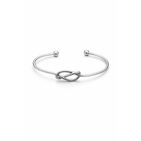 Bracelet Lien en argent 925 - Bracelet jonc fait main