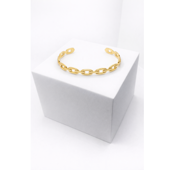 Bracelet Lien en Plaqué Or 24K - Bijou façonné à l'atelier