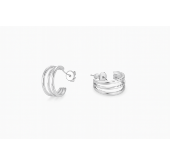 Boucles d'oreilles multi anneaux - Argent 925